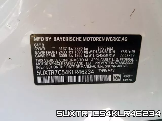 5UXTR7C54KLR46234 фото 2