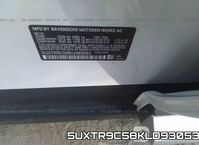 5UXTR9C58KLD93053 фото 9