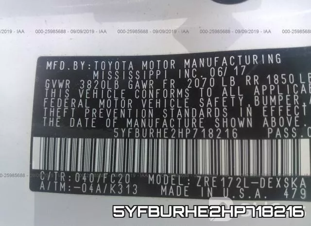 5YFBURHE2HP718216 фото 8
