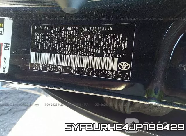 5YFBURHE4JP798429 фото 9