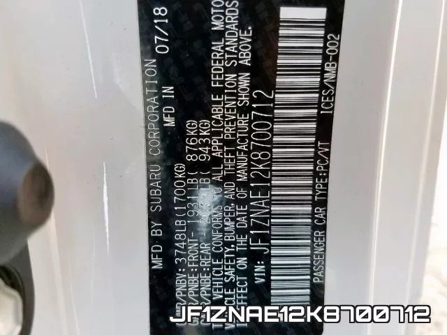 JF1ZNAE12K8700712 фото 2
