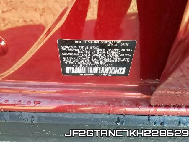 JF2GTANC7KH228629 фото 2