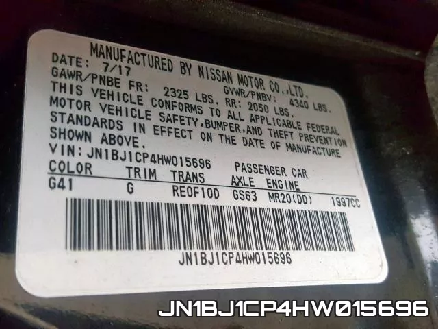 JN1BJ1CP4HW015696 фото 2