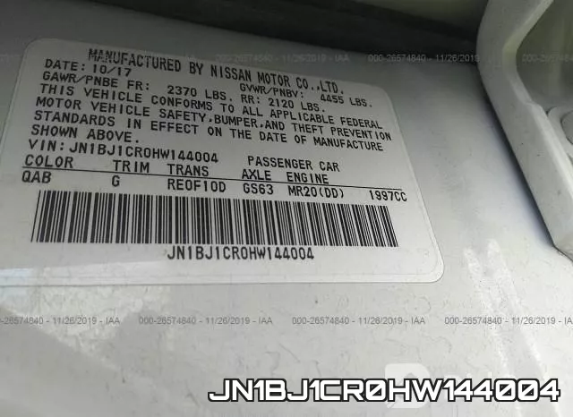 JN1BJ1CR0HW144004 фото 9