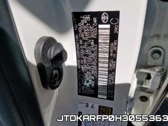 JTDKARFP0H3055363 фото 2