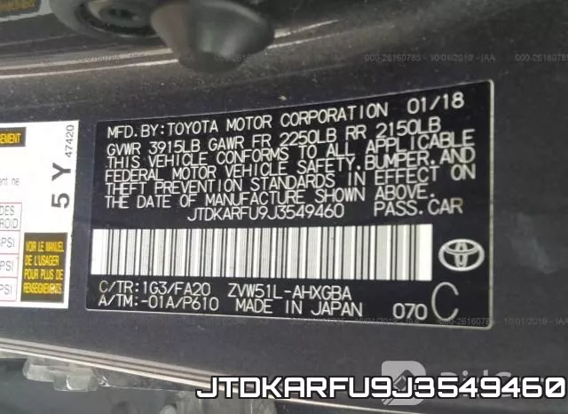 JTDKARFU9J3549460 фото 9