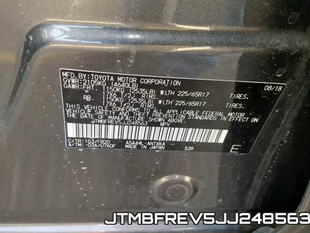 JTMBFREV5JJ248563 фото 2