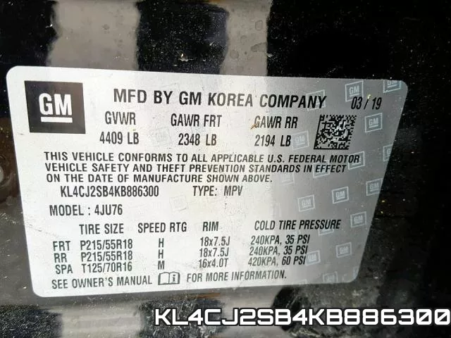 KL4CJ2SB4KB886300 фото 2