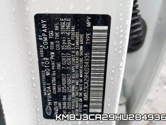 KM8J3CA29HU284936 фото 2