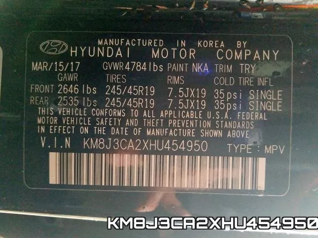 KM8J3CA2XHU454950 фото 2