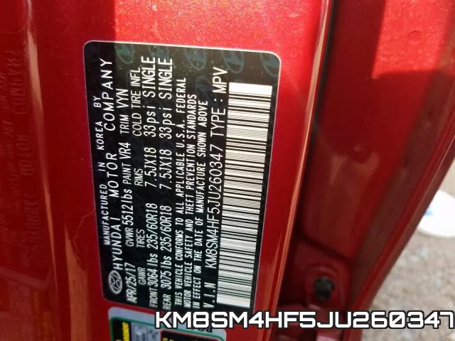 KM8SM4HF5JU260347 фото 2