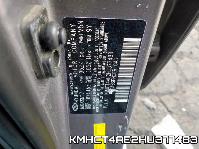 KMHCT4AE2HU377483 фото 2