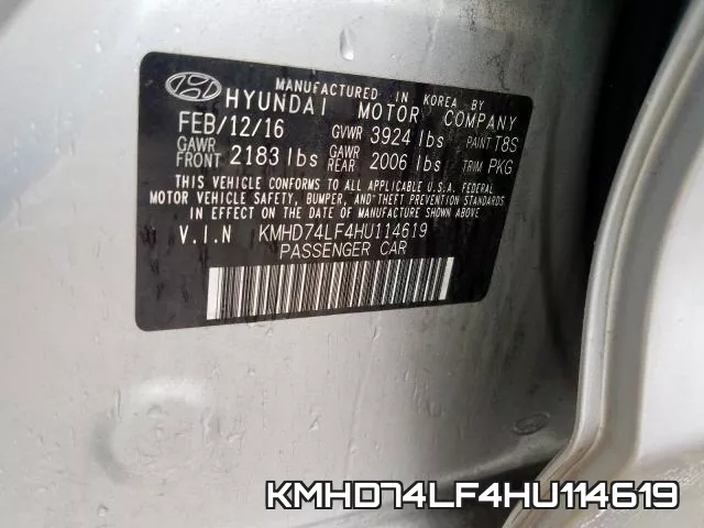 KMHD74LF4HU114619 фото 2