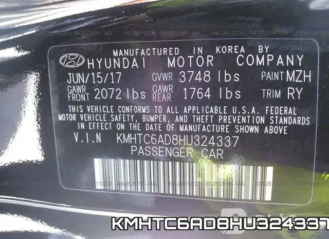 KMHTC6AD8HU324337 фото 9