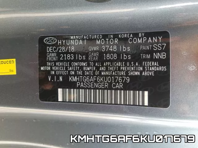 KMHTG6AF6KU017679 фото 2