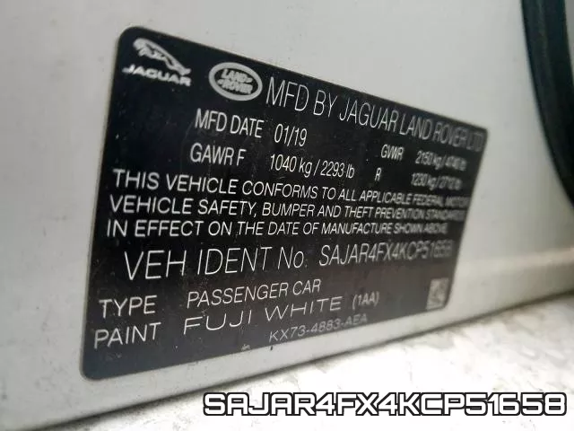 SAJAR4FX4KCP51658 фото 2