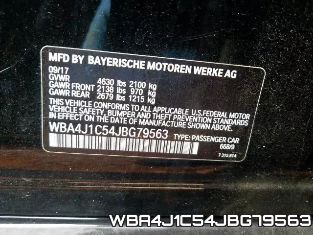 WBA4J1C54JBG79563 фото 2