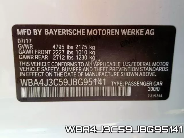 WBA4J3C59JBG95141 фото 2