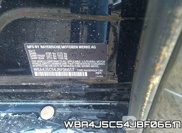 WBA4J5C54JBF06617 фото 7