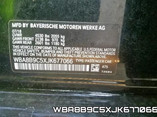 WBA8B9C5XJK677066 фото 2