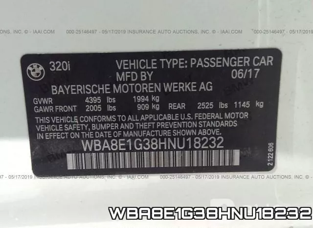 WBA8E1G38HNU18232 фото 7