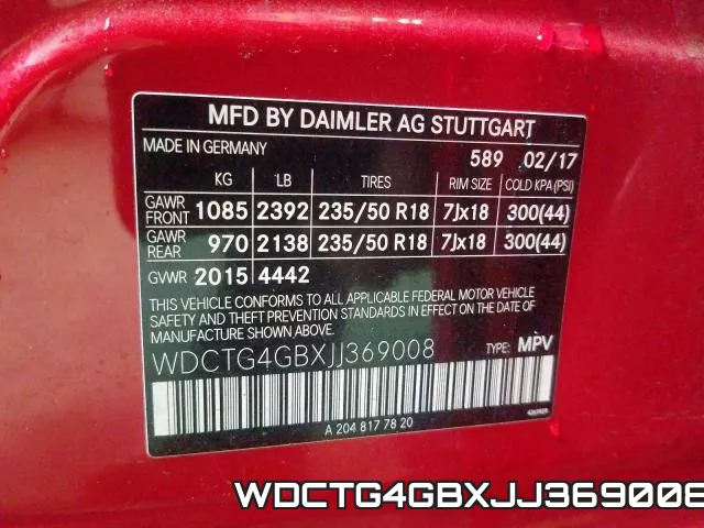 WDCTG4GBXJJ369008 фото 2