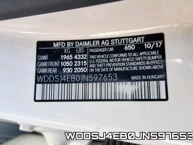 WDDSJ4EB0JN597653 фото 2