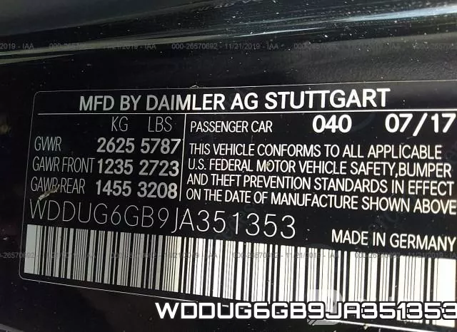 WDDUG6GB9JA351353 фото 9