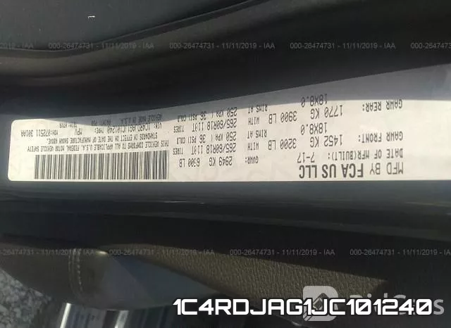 1C4RDJAG1JC101240 фото 7