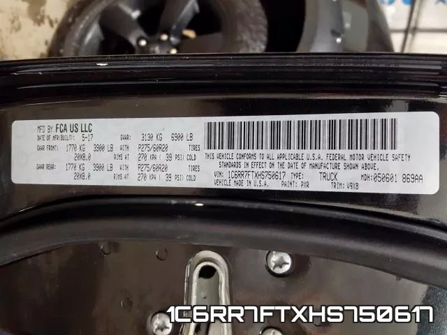 1C6RR7FTXHS750617 фото 2