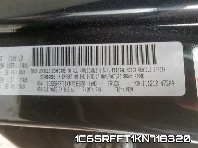 1C6SRFFT1KN718320 фото 2