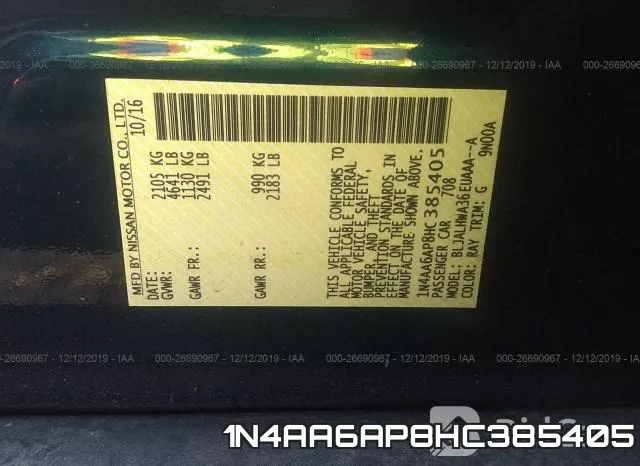 1N4AA6AP8HC385405 фото 7