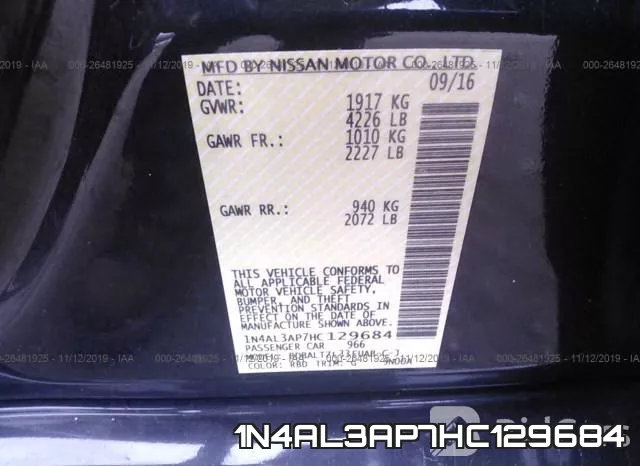 1N4AL3AP7HC129684 фото 9