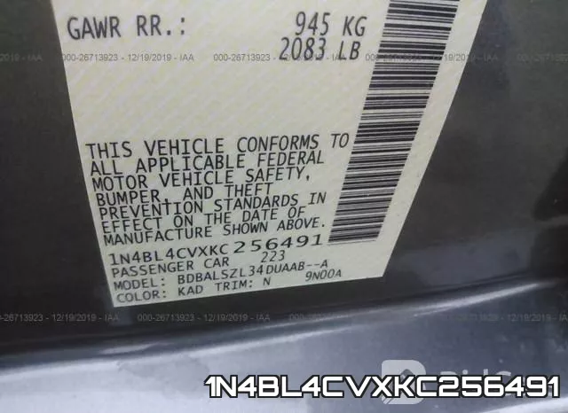 1N4BL4CVXKC256491 фото 7
