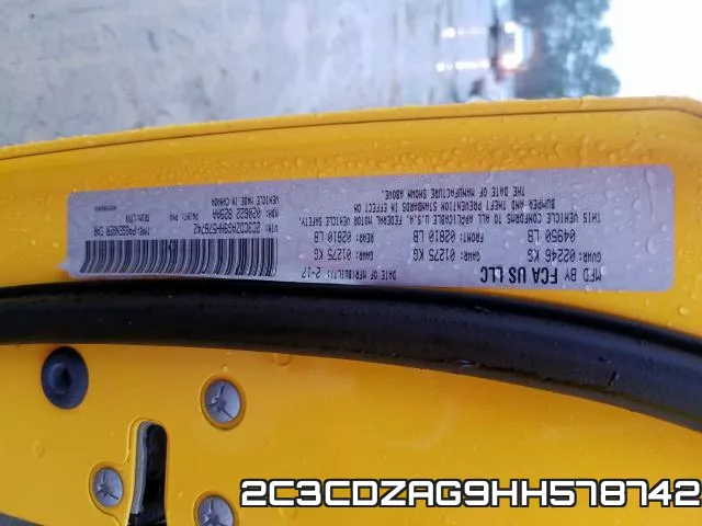2C3CDZAG9HH578742 фото 2