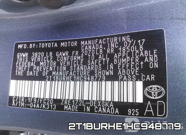 2T1BURHE1HC948779 фото 10