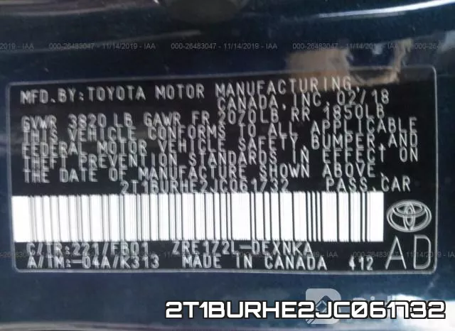 2T1BURHE2JC061732 фото 10