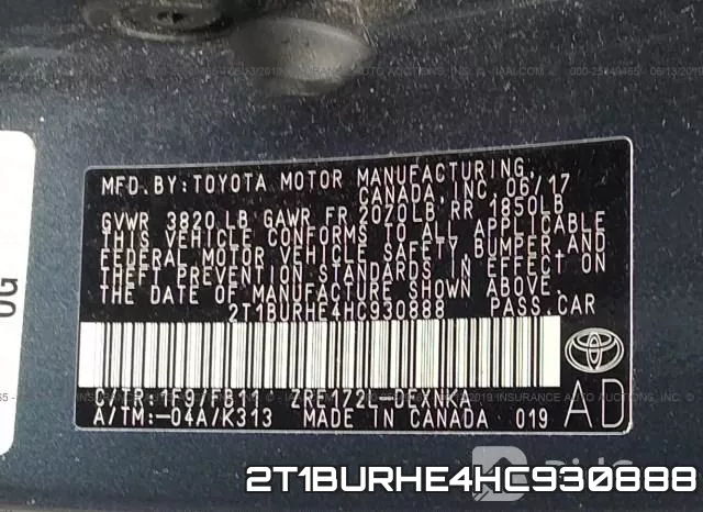 2T1BURHE4HC930888 фото 6