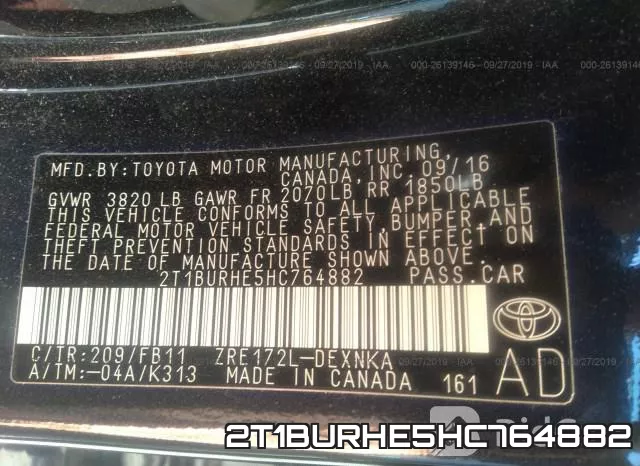 2T1BURHE5HC764882 фото 7