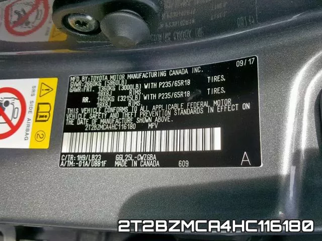 2T2BZMCA4HC116180 фото 2