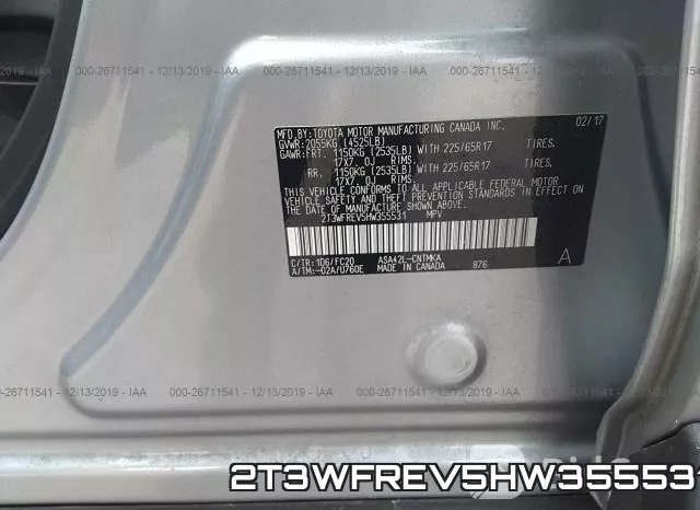 2T3WFREV5HW355531 фото 8