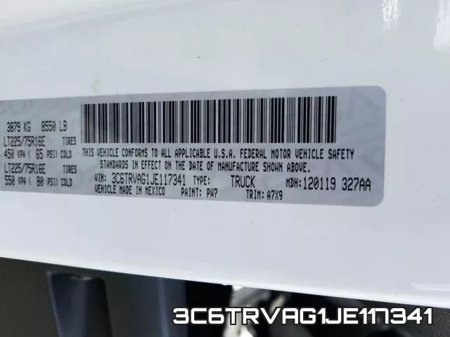 3C6TRVAG1JE117341 фото 2
