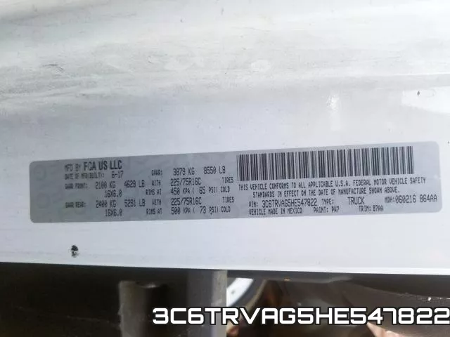 3C6TRVAG5HE547822 фото 2