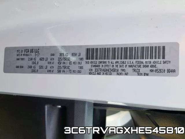 3C6TRVAGXHE545810 фото 2