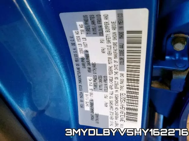 3MYDLBYV5HY162276 фото 2