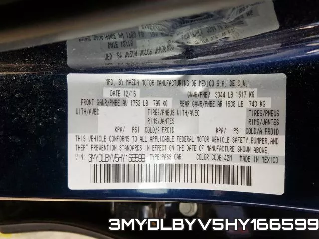 3MYDLBYV5HY166599 фото 2