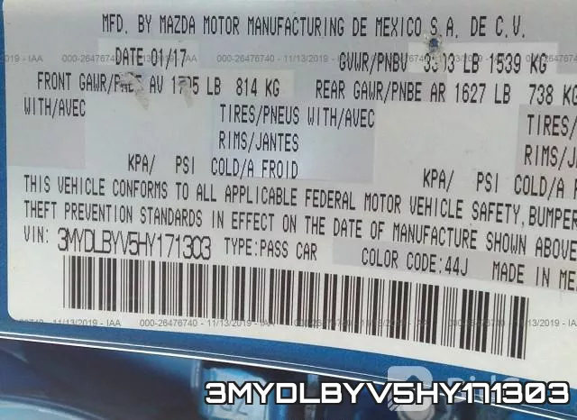 3MYDLBYV5HY171303 фото 8