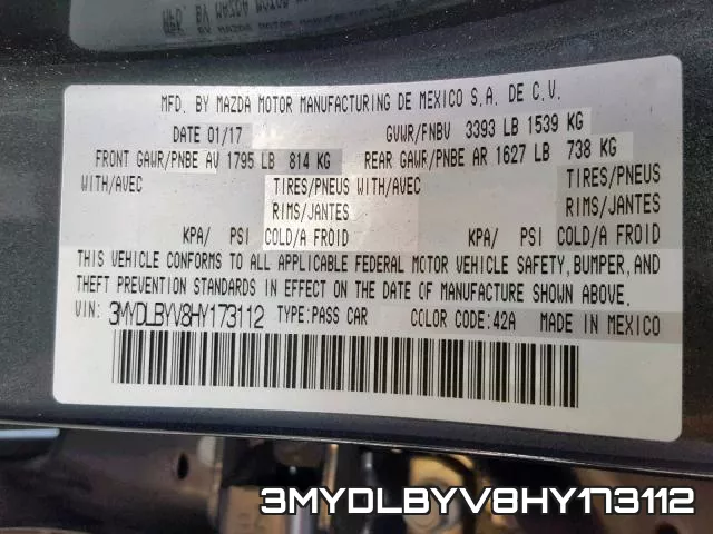 3MYDLBYV8HY173112 фото 2