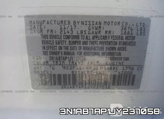 3N1AB7AP1JY237058 фото 8
