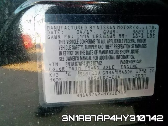 3N1AB7AP4HY310742 фото 2